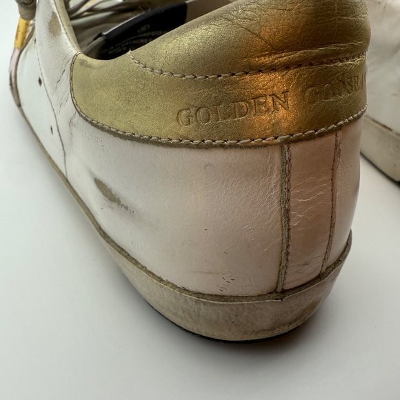 GOLDEN GOOSE SUPERSTAR PINK GOLD SIZE 40 GOLD LACES - Picture 7 of 11